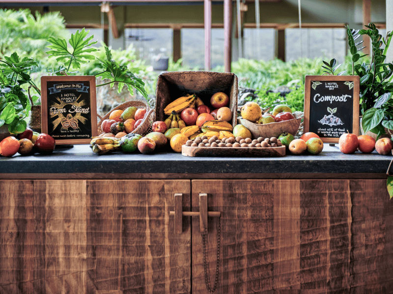 Farm stand at 1 Hotels Hanalei Bay