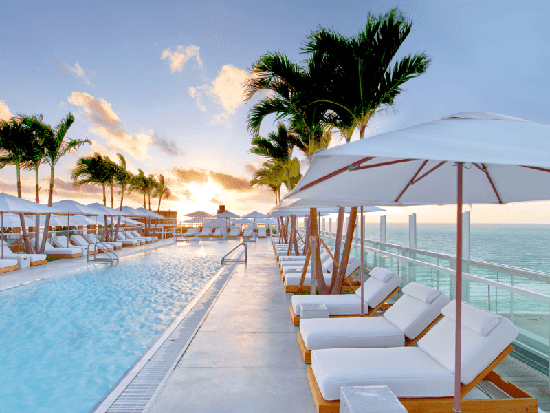 Outdoor pool with ocean view 