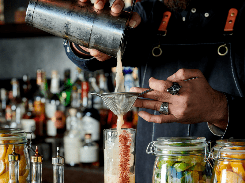 bartender making a drink
