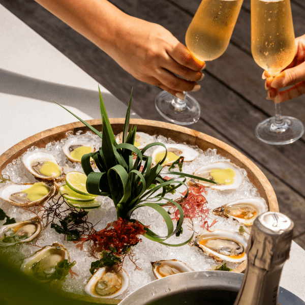 oysters and champagne