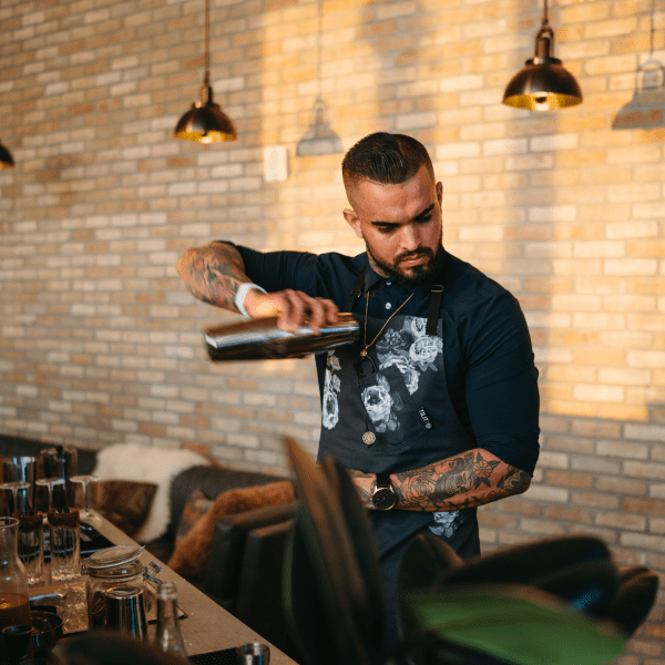 bartender shaking a drink